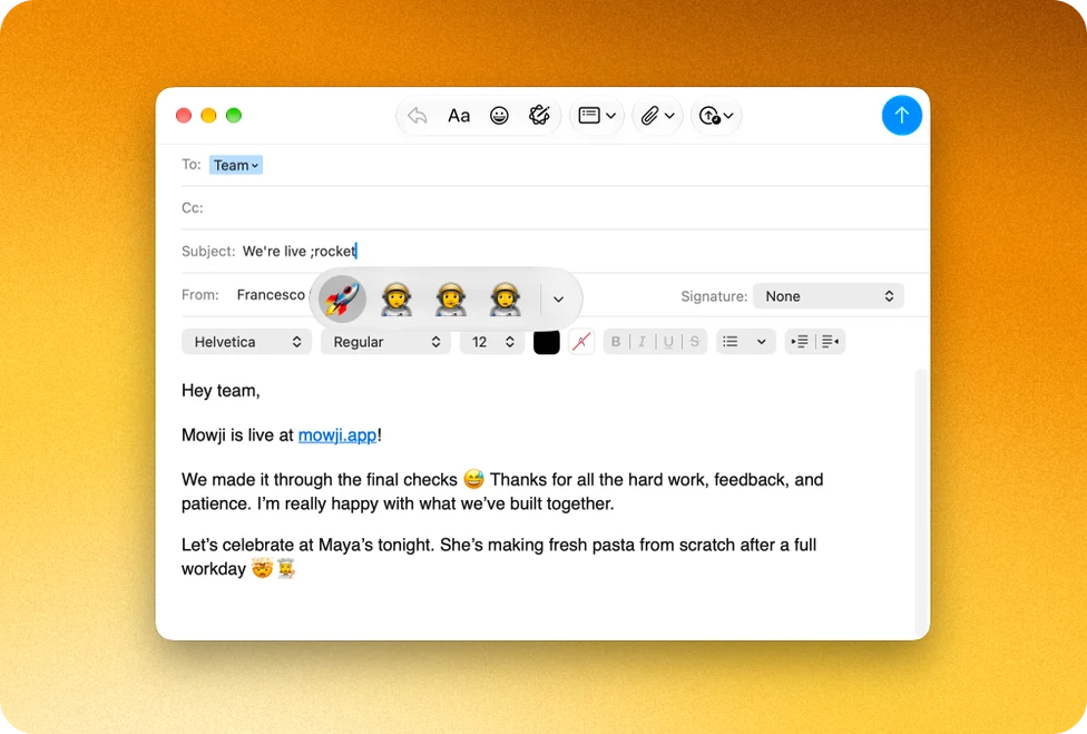Mowji in Mail